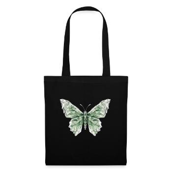 Origami Schmetterling Japanische Kunst - Stoffbeutel - Schwarz - Vorne