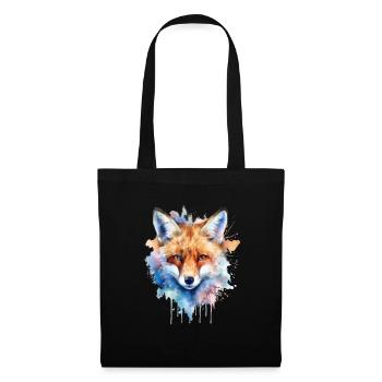 Fox Wild Animal Sleep Shirt Watercolor - Tote Bag - black - Front