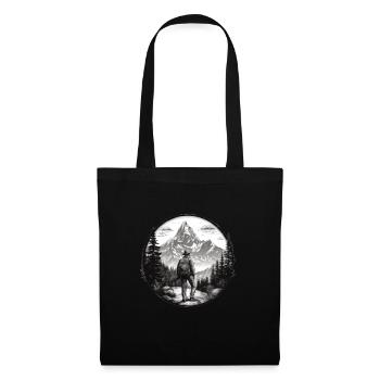 Randonnées Montagnes Arbres Alpes - Sac en tissu - noir - Devant