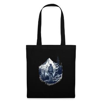 Randonnées Montagnes Arbres Alpes - Sac en tissu - noir - Devant