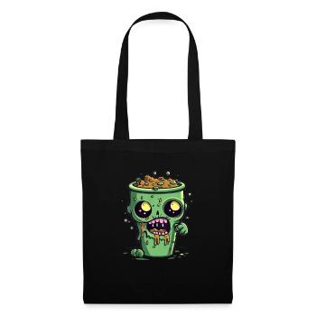 Tasse à café d’Halloween - tasse à café effrayante - Sac en tissu - noir - Devant