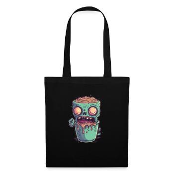 Tasse à café d’Halloween - tasse à café effrayante - Sac en tissu - noir - Devant