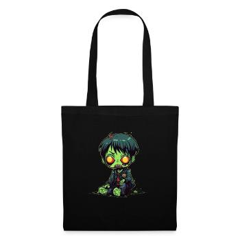 Halloween Zombie Junge - Kawaii süß Monster Horror - Stoffbeutel - Schwarz - Vorne
