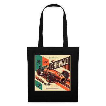 Retro Car Poster Vintage Car Old School - Tote Bag - black - Front