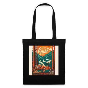 Retro Car Poster Vintage Car Old School - Tote Bag - black - Front
