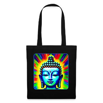 Buddha face in chakra colors - Tote Bag - black - Front