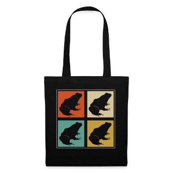 Retro Herpetologist Frog Owner Vintage Amphibian - Tote Bag - black - Front