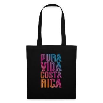 Costa Rica Pura Vida - Sac en tissu - noir - Devant