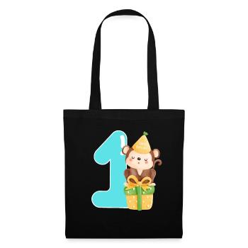 1er anniversaire. Premier anniversaire - Sac en tissu - noir - Devant