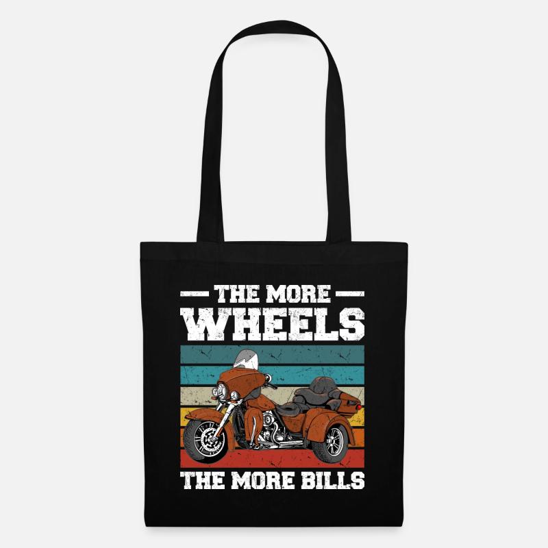 Trike Sprüche | Triker Trikes Motorrad Geschenke - Stoffbeutel - Schwarz