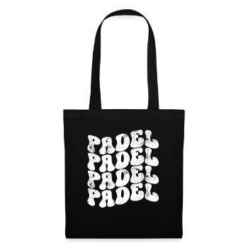 Padel Retro - Stoffbeutel - Schwarz - Vorne