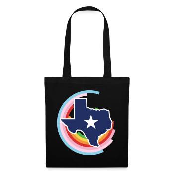 Conception de carte du Texas pour les fiers Texans LGBT + - Sac en tissu - noir - Devant