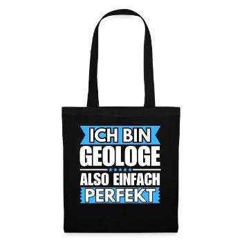 Einfach ein Perfekter Geologe - Stoffbeutel - Schwarz - Vorne