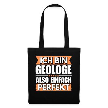 Einfach ein Perfekter Geologe - Stoffbeutel - Schwarz - Vorne
