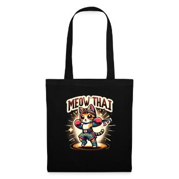 Arts martiaux mixtes Miaou Thaï Muay Thai Cat - Sac en tissu - noir - Devant