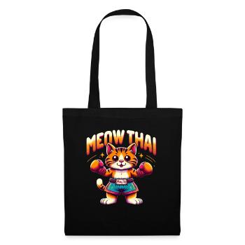 Arts martiaux mixtes Miaou Thaï Muay Thai Cat - Sac en tissu - noir - Devant