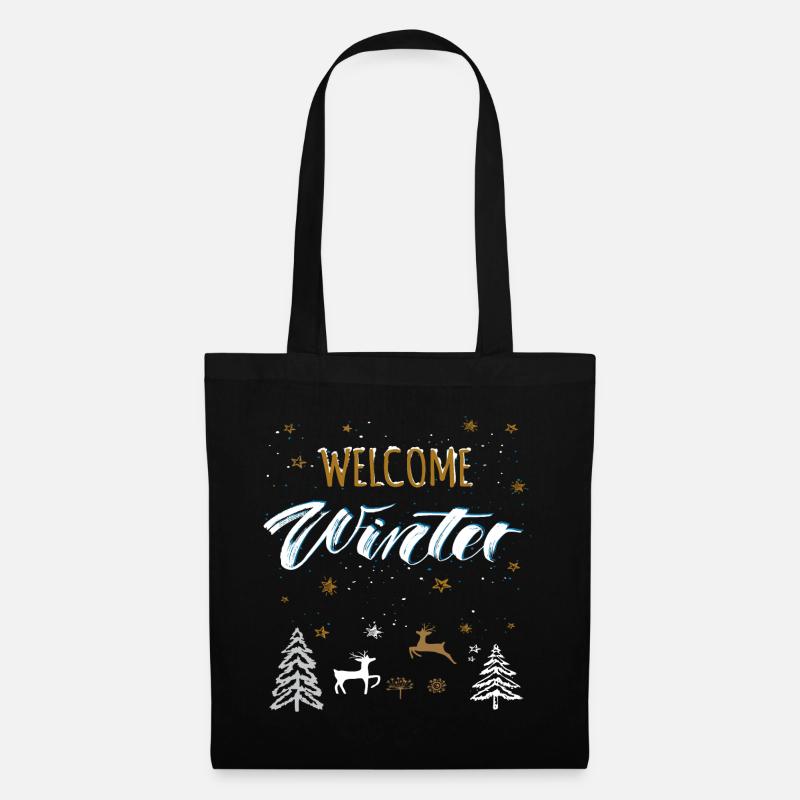 Welcome Winter - Stoffbeutel - Schwarz