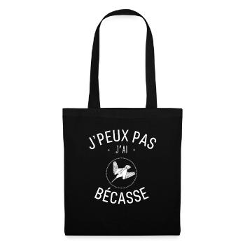 J'Peux pas j'ai Bécasse - Sac en tissu - noir - Devant