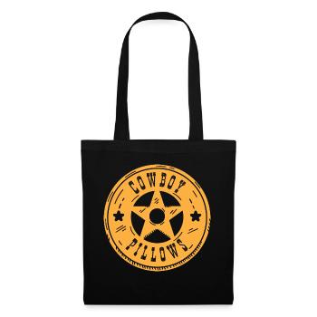 Coussins de cow-boy fille du Sud Texas Dame drôle - Sac en tissu - noir - Devant