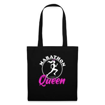 Marathon Queen weiß - Stoffbeutel - Schwarz - Vorne