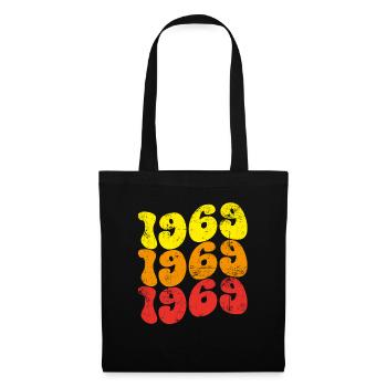 1969 Année de naissance Rétro - Sac en tissu - noir - Devant