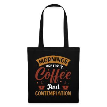 Le matin, c’est pour le café- Kaffee Sprüche - Kaffee - Sac en tissu - noir - Devant