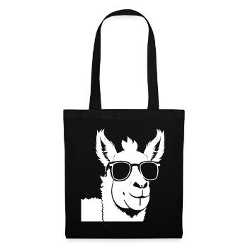 Funny Llama Wearing Sunglasses Cool Llamas - Tote Bag - black - Front