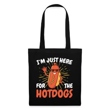 I'm Just Here For The Hot Dogs Lustiges Hot Dog - Tote Bag - black - Front