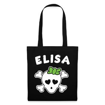 Pirate Elisa Design pour les filles et les femmes - Sac en tissu - noir - Devant