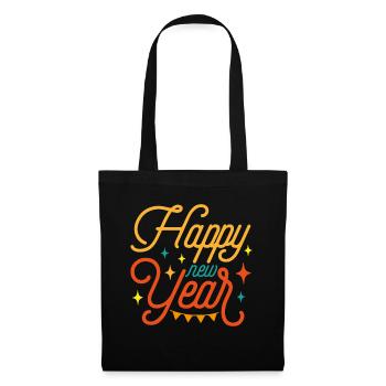 Bonne année 2024 - Sac en tissu - noir - Devant