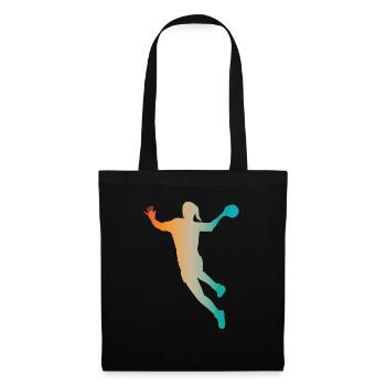 Joueur de volley-ball - Sac en tissu - noir - Devant