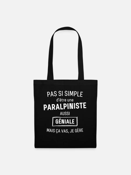 Paralpiste GÉNIALE - Sac en tissu - noir