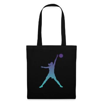 Basketball Mädchen - Stoffbeutel - Schwarz - Vorne