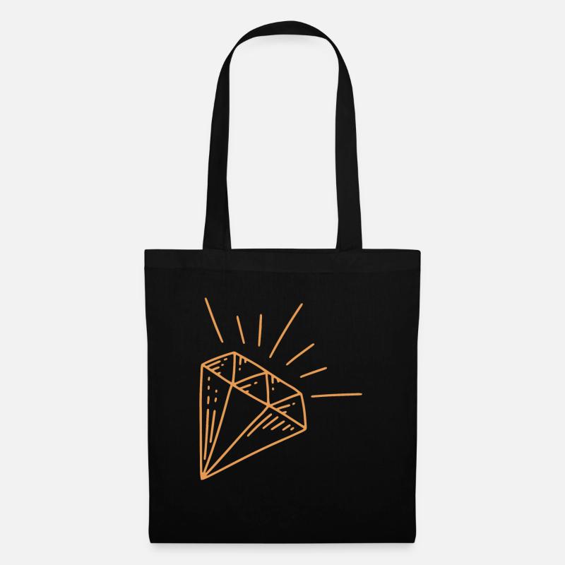 Diamant - Stoffbeutel - Schwarz