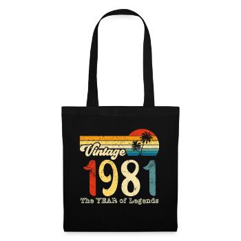 Vintage 1981 - Stoffbeutel - Schwarz - Vorne