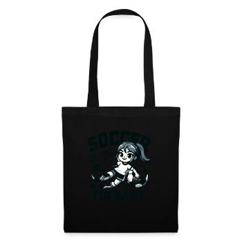 Soccer Is My Therapy - Soccer Girl Passion - Tote Bag - black - Front