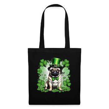 Carlin de la Saint-Patrick I Shamrock Carlin de la Saint-Paddy - Sac en tissu - noir - Devant
