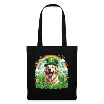 Chapeau vert et trèfle I Or de la Saint-Patrick - Sac en tissu - noir - Devant