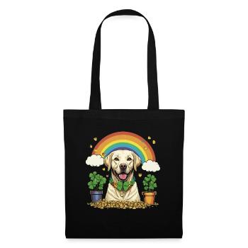 Clover St. Patrick's Day Labrador - Stoffbeutel - Schwarz - Vorne