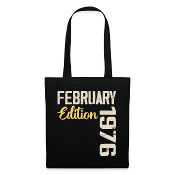 Février 1976 Anniversaire Février 1976 Rétro - Sac en tissu - noir - Devant