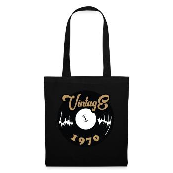 Années 1970 - Sac en tissu - noir - Devant