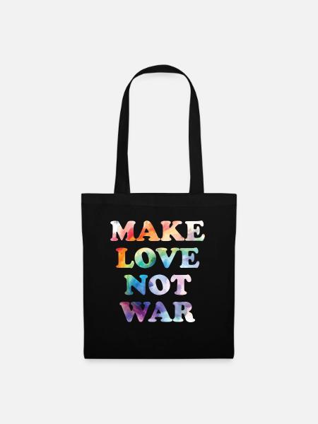 Make Peace not War - Stoffbeutel - Schwarz