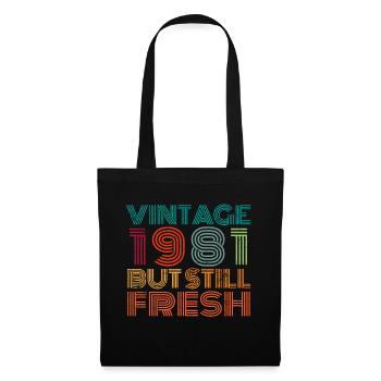 Millésime 1981 - Sac en tissu - noir - Devant