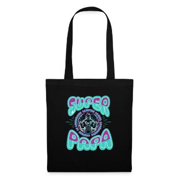 SUPER PAPA - Sac en tissu - noir - Devant