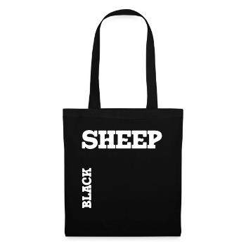 Mouton noir - Sac en tissu - noir - Devant