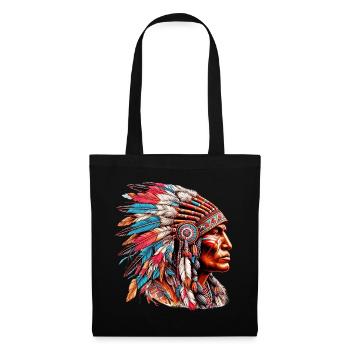 Amérindien Peau rouge d’Amérique - Sac en tissu - noir - Devant