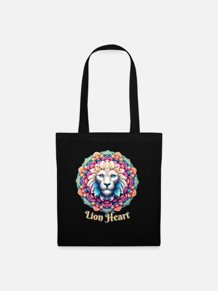Lion Mandala - Tote Bag - black