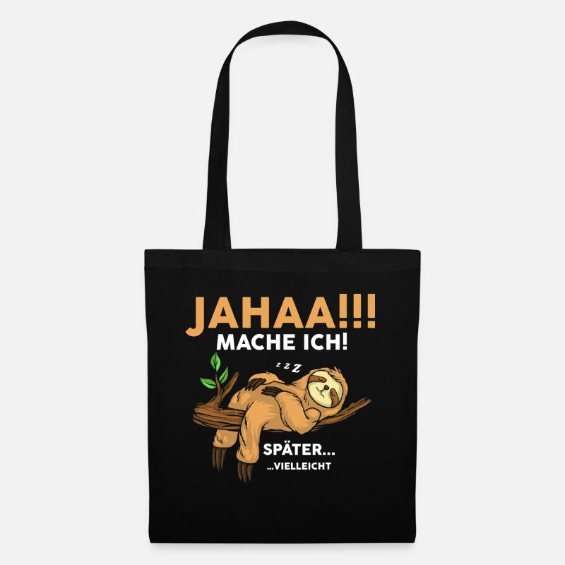 Ja Mache Ich Später vielleicht - Stoffbeutel - Schwarz