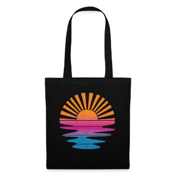 Coucher de soleil d’été vintage - Sac en tissu - noir - Devant