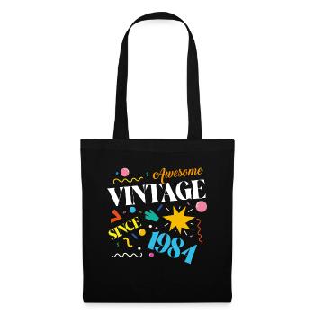 Millésime 1984 - Sac en tissu - noir - Devant